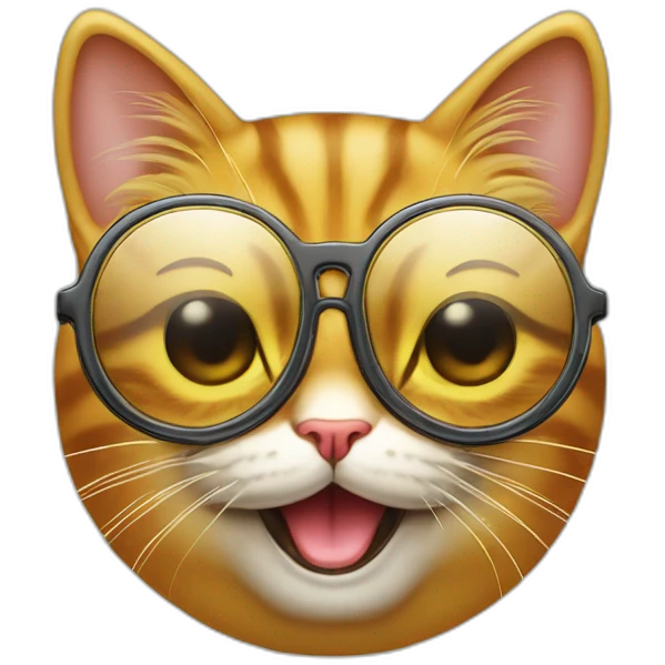 Un chat riche avec des lunettes de soleil emoji