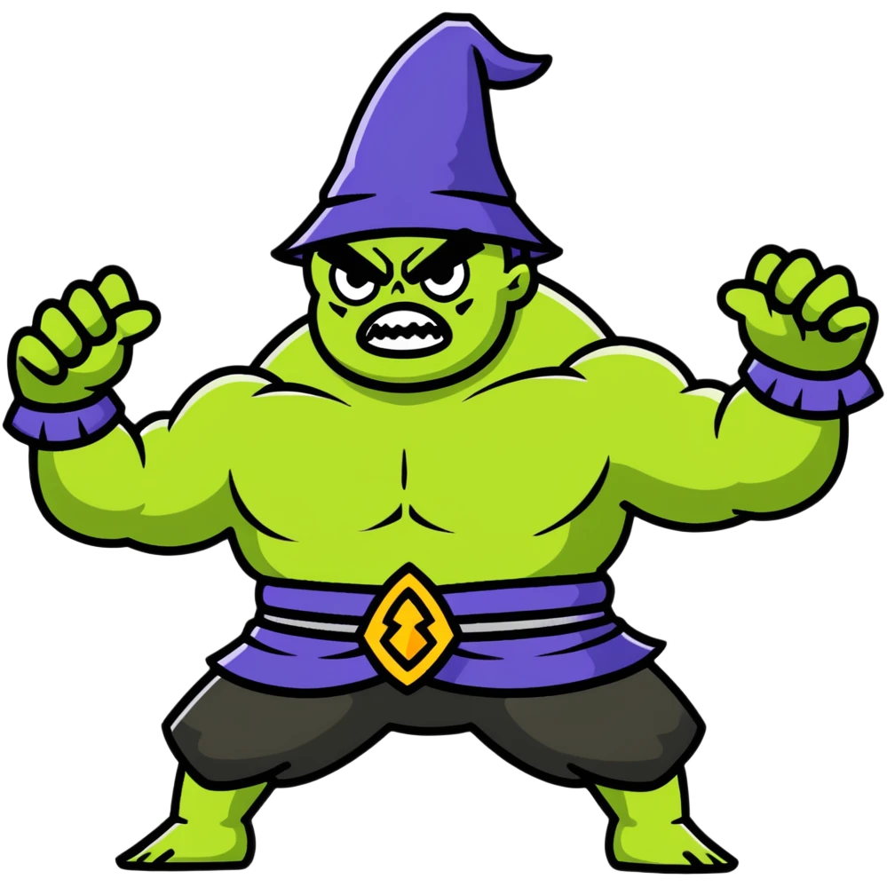 Sukuna from Jujutsu Kaisen battling a wizard emoji