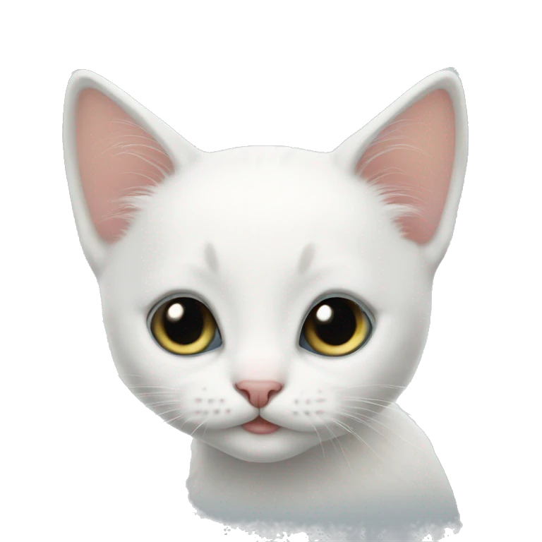 white kitten  emoji