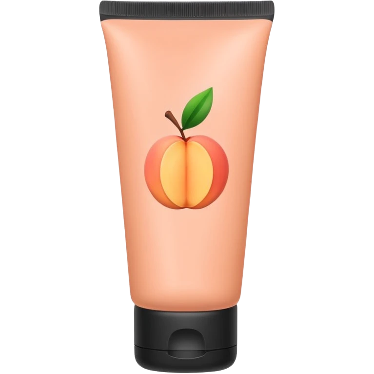 solid light peach plain skincare tube emoji