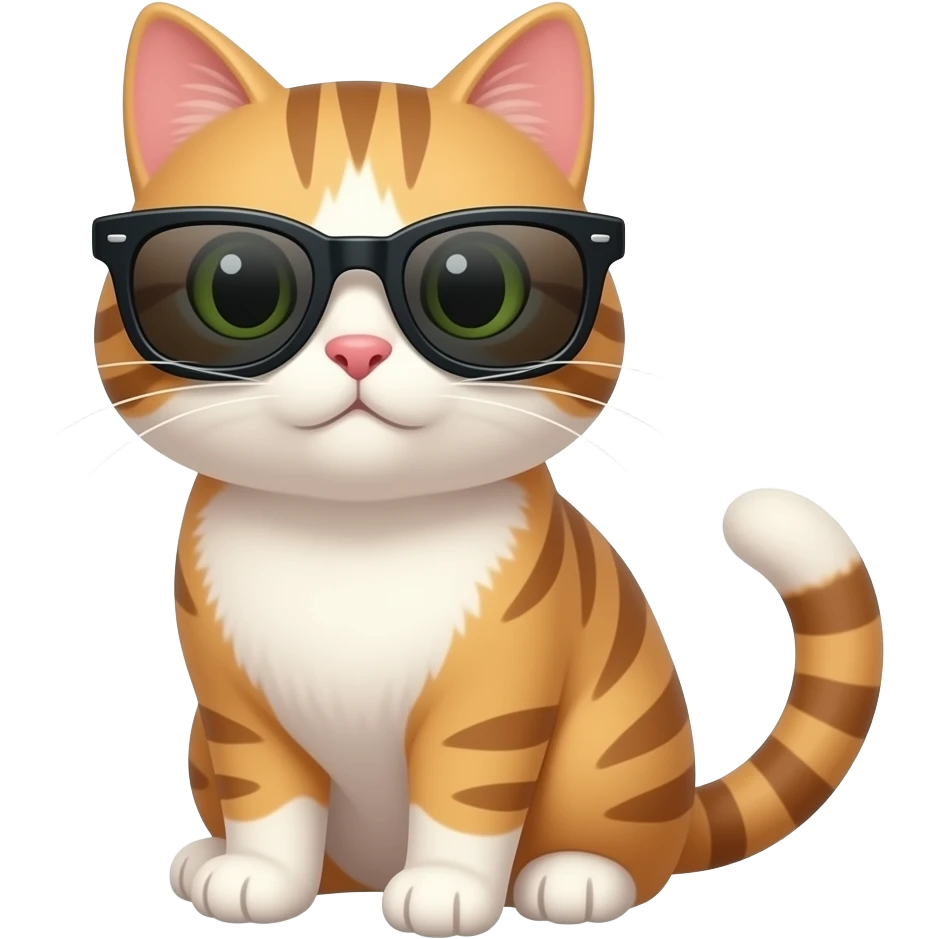 Cat wearing sunglasses emoji