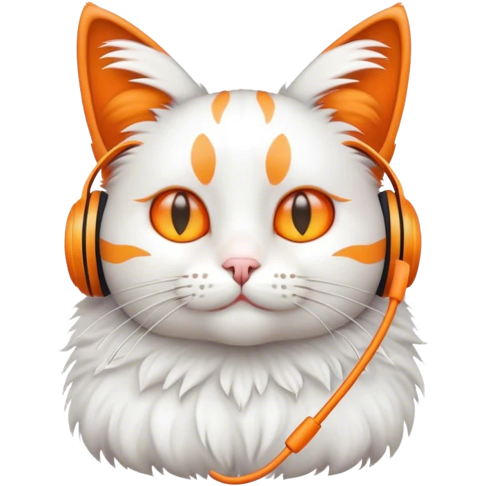 Cat with earpod emoji