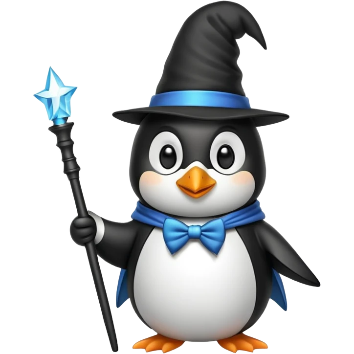 Penguin Wizard emoji