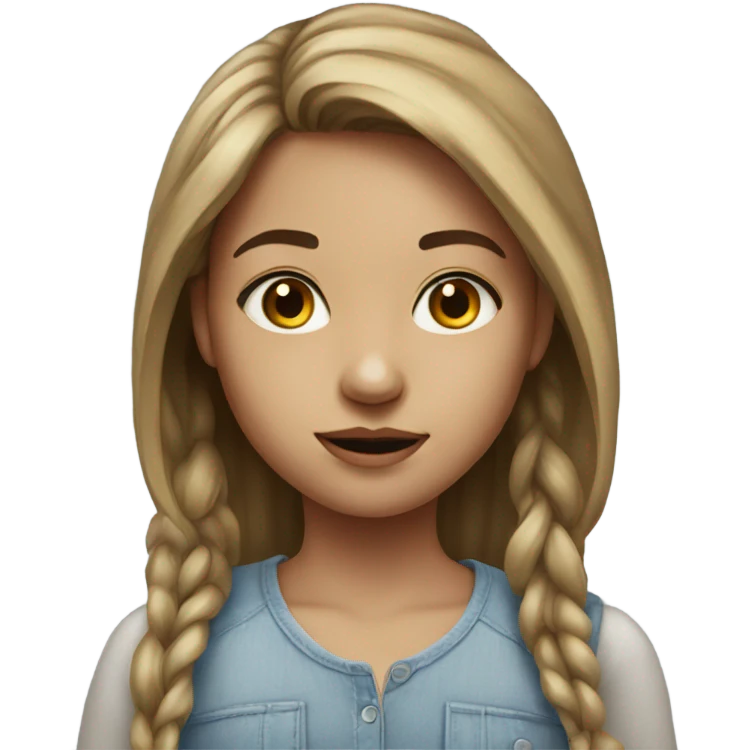 realistic portrait of girl emoji