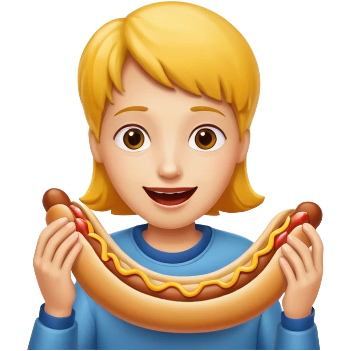 Eating five hotdogs emoji