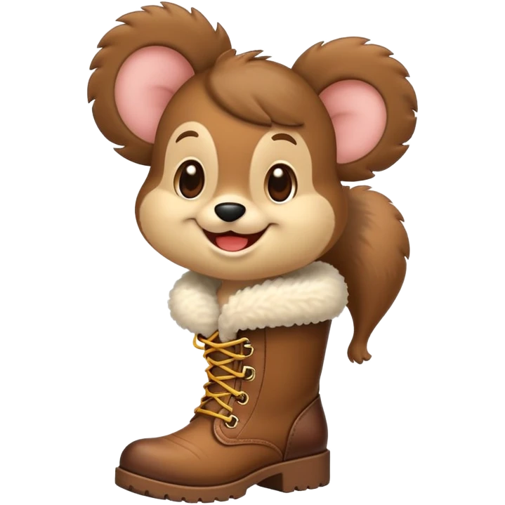 Ardilla con botas emoji