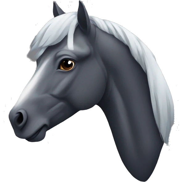 Side view of horse head emoji