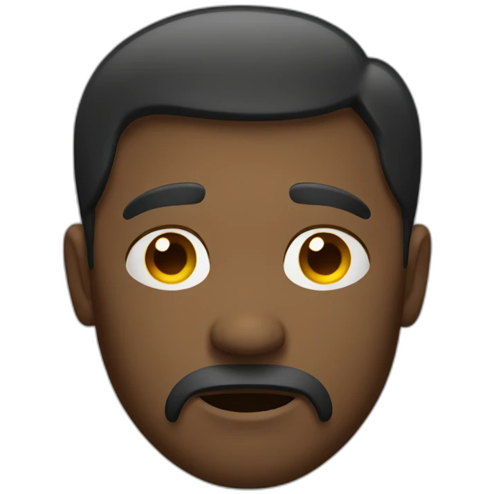Man with an exhausted face emoji