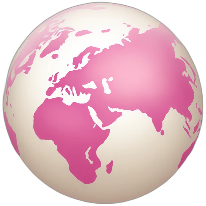 A round, flesh colored globe with a pink dot in the middle of it emoji