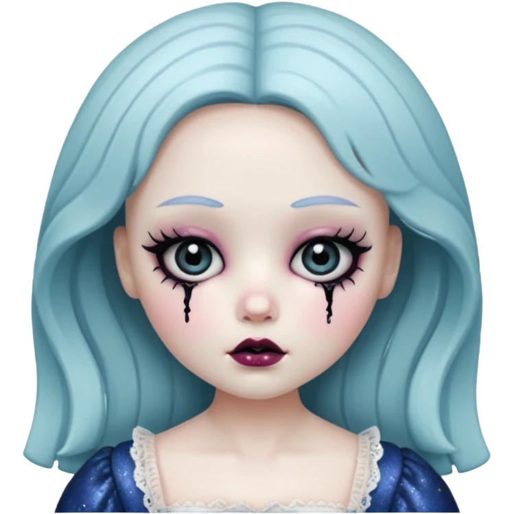 Glitter sweet horror doll emoji