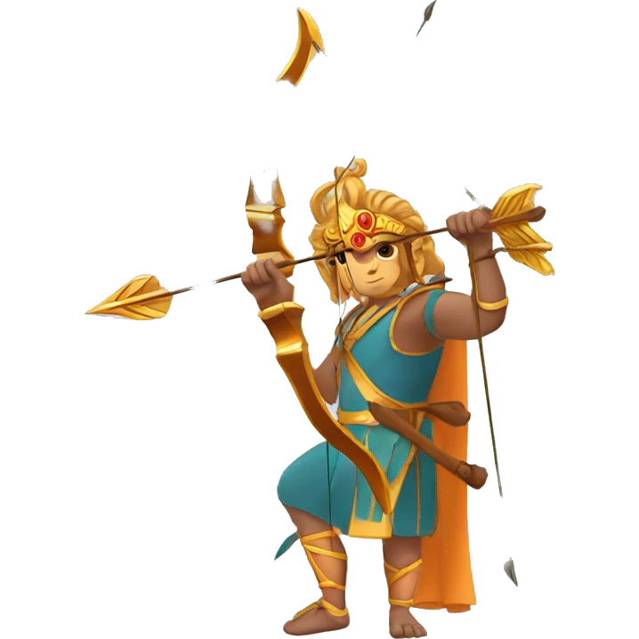 Lord Ram with bow and arrow  emoji