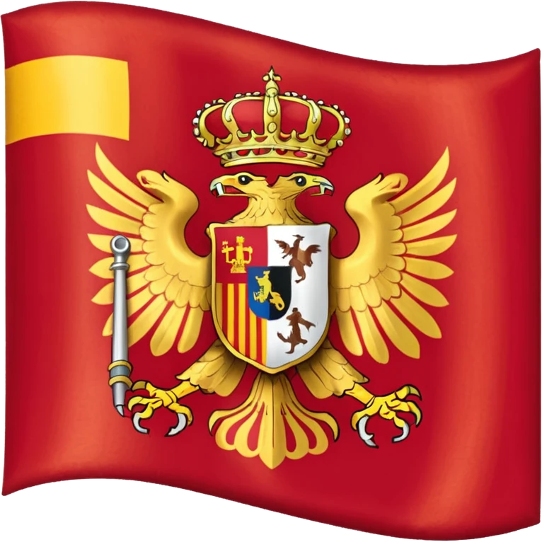 La bandera de España con el águila de san juan emoji