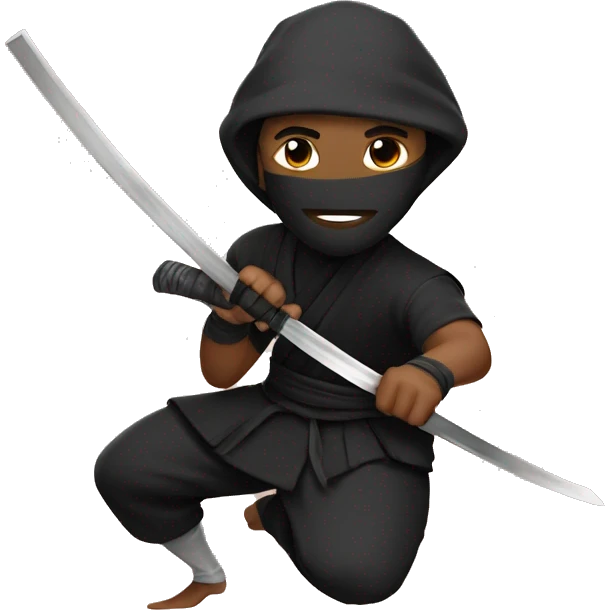 ninja with low taper fade emoji