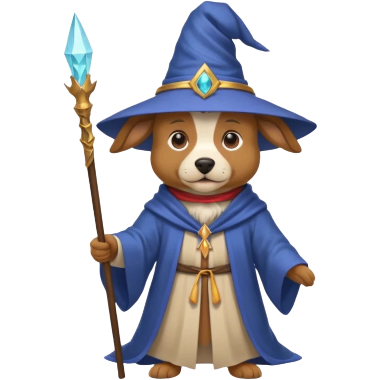 Dog wizard emoji