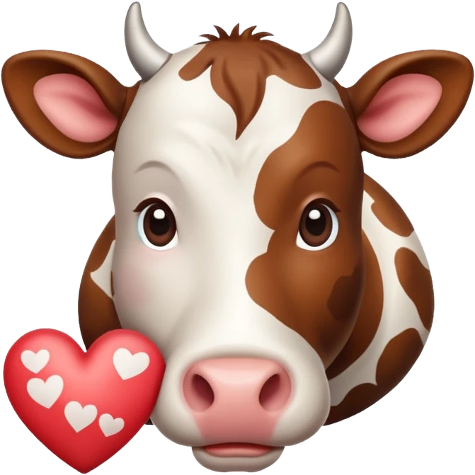 Cow with hearts  emoji