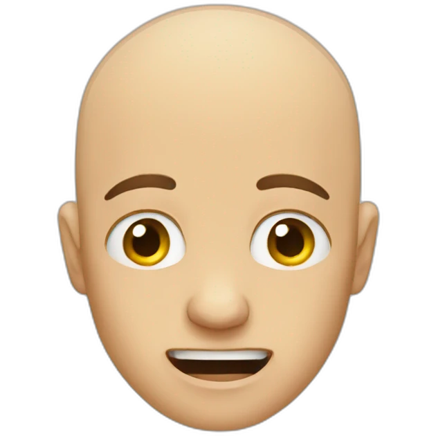 bald guy crying hard emoji