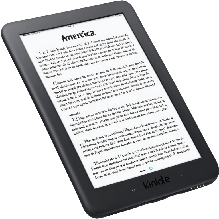 BACK KINDLE WITH A PAGE WHERE IT SAYS HUB 22 AMERICA emoji