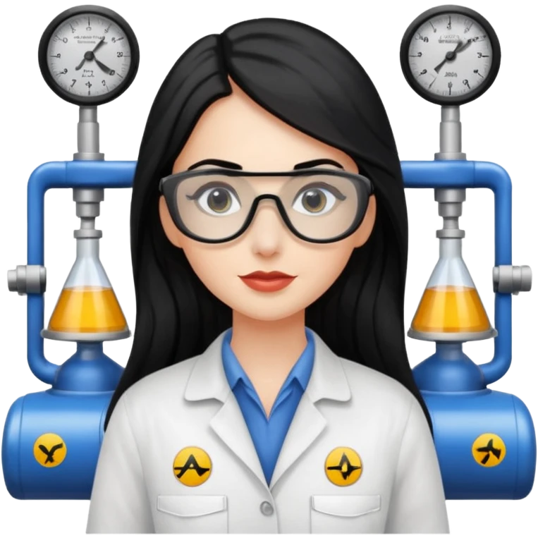 Femme cheveux long noir travaille dans le domaine de l'aéronautique gros sourcils emoji