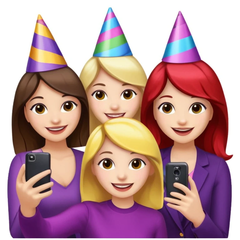 girls taking selfie in club emoji