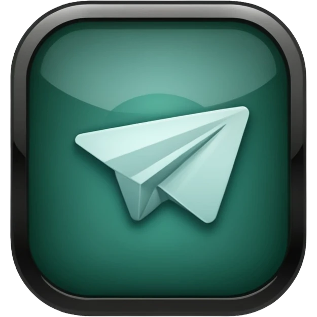 
dark green telegram icon emoji