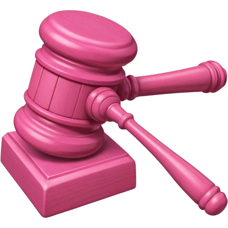 pink gavel and block emoji