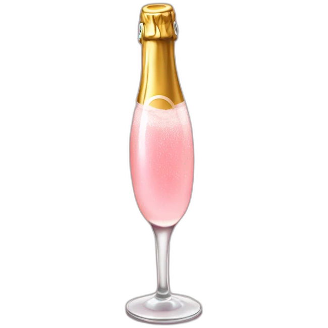Pink champagne  emoji