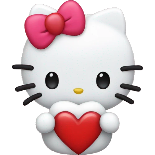 hello kitty heart emoji
