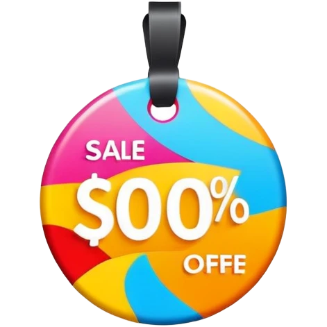 special offer tag, discount label, sale promotions emoji