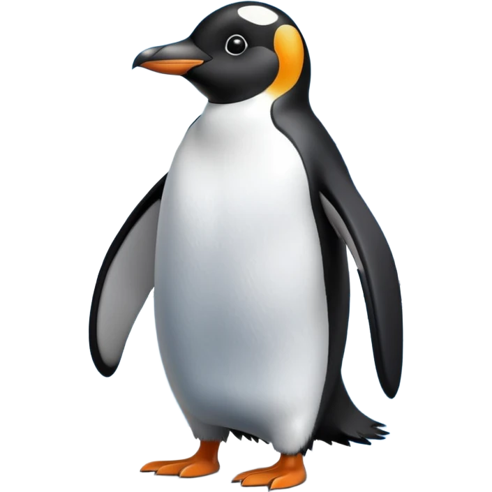 penguin walking to icy mountains emoji
