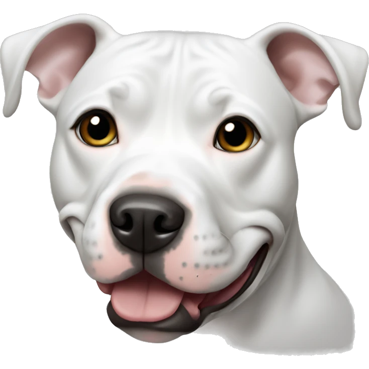 White with black spot pitbull dog emoji
