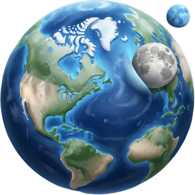 earth and the moon emoji