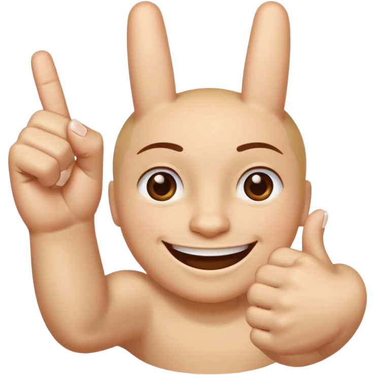 Smiling middle finger emoji