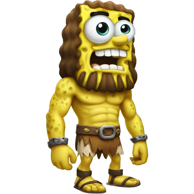 spongebob as caveman emoji