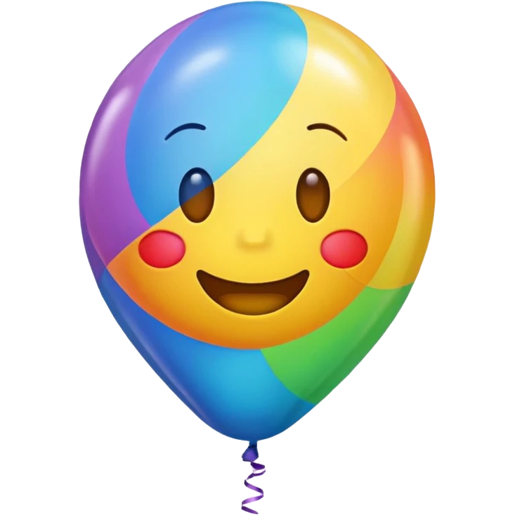 emoji, balloon style, inflated and shiny emoji