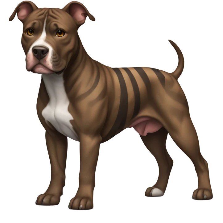 Brindle (no white) pitbull emoji