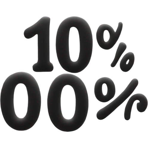 Piece of paper with 100% written on it emoji