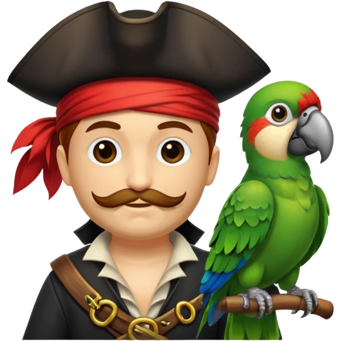 pirate and parrot emoji