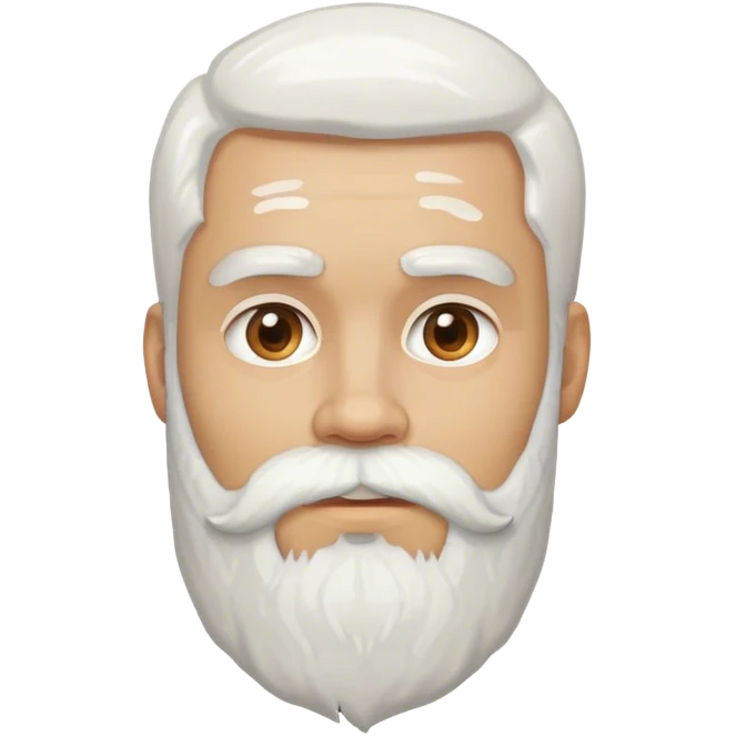 Bearded man covered in white paint 
 emoji