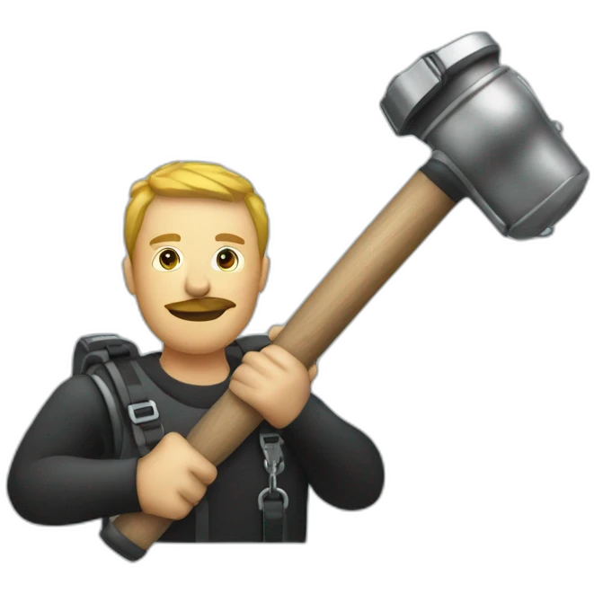 Scuba diving fins judge holding hammer emoji