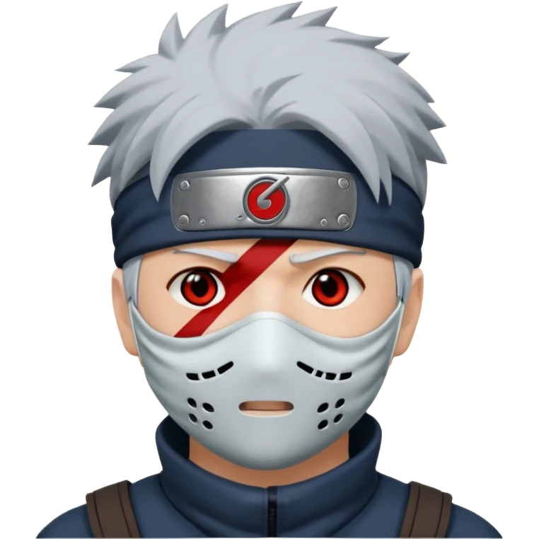 Kakashi hatake in sharingan eyes amsk emoji