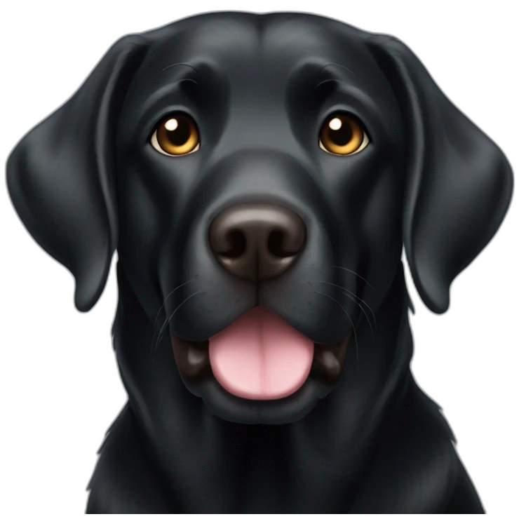 black labrador heart eyes emoji