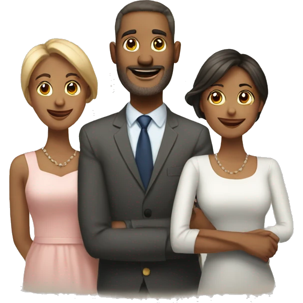 Husband with wives  emoji