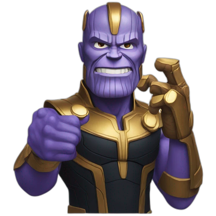 Thanos with three fingers emoji