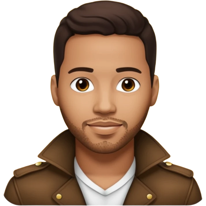 Romeo Santos with dark brown hair emoji