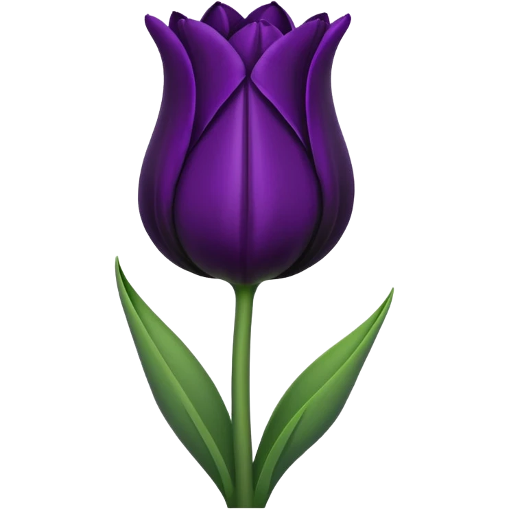 a black tulip emoji