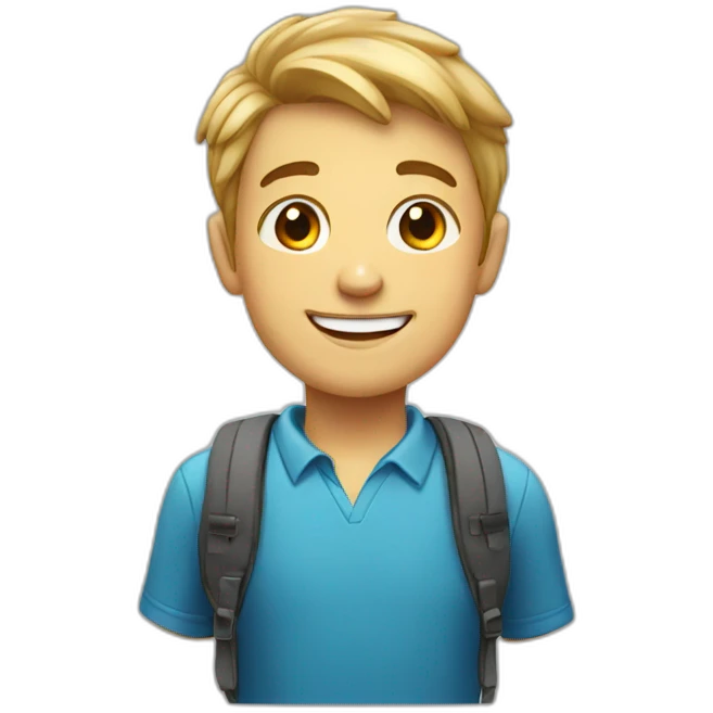 happy school boy emoji