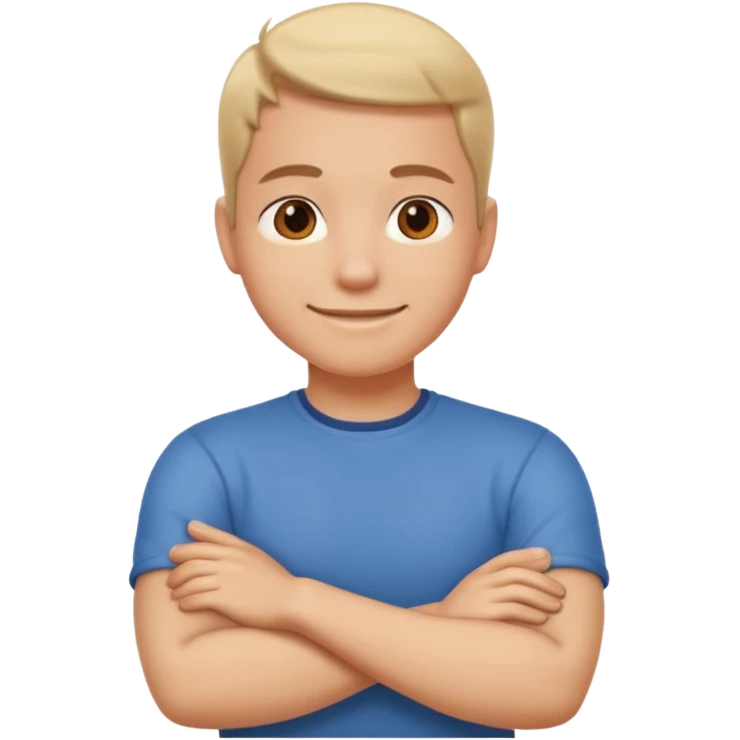 Arms crossed around neck emoji