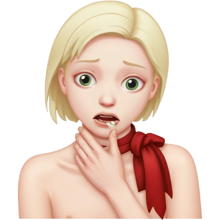 Person strangling themselves  emoji