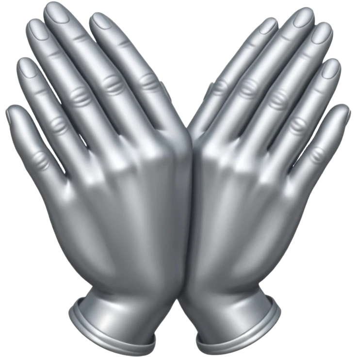 praying metallic hands emoji