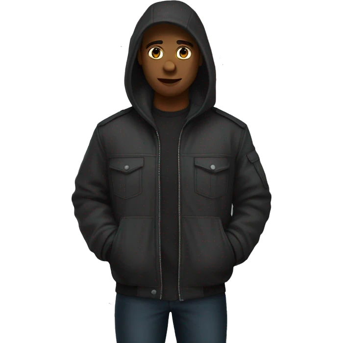 black bulletproof jacket donda emoji